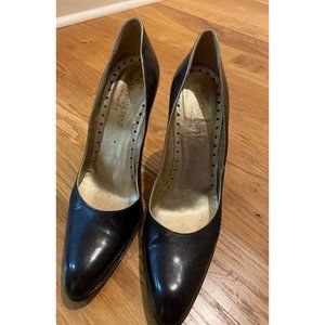 Yves saint laurent rive gauche brown patent high heels